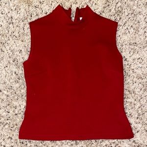 Red tube skirt with matching top